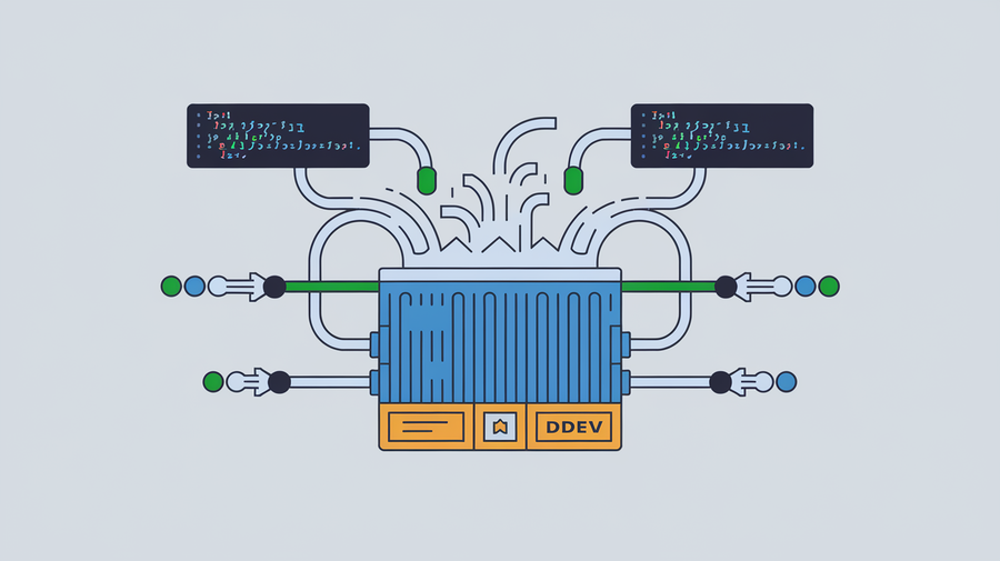 abstract view of DDEV automated tests